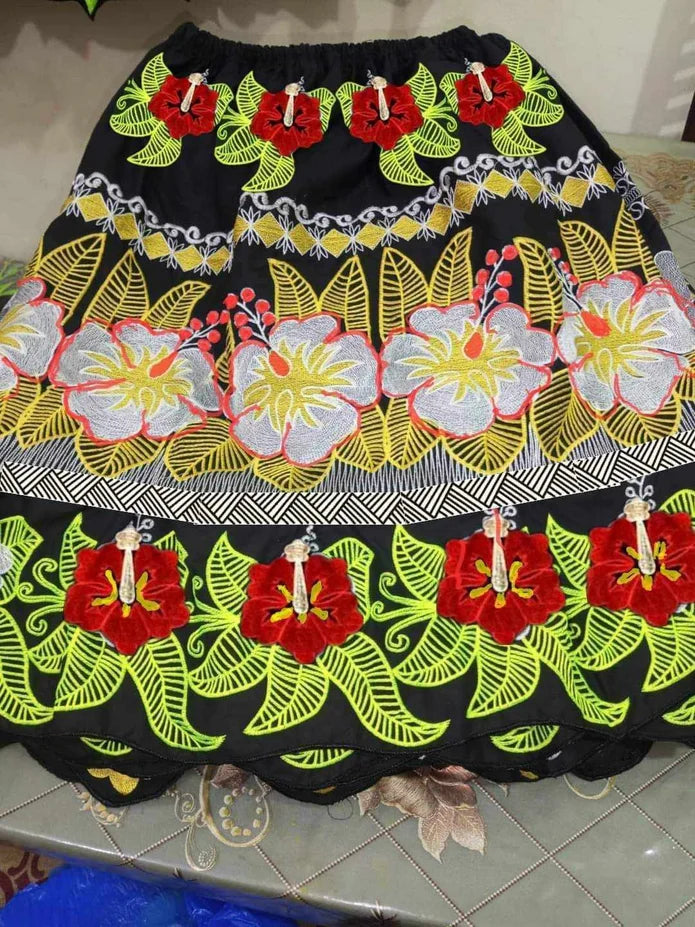Latest Fashion High Quality Mini Skirt with Natural Waist Satin Embroidery 100% Cotton