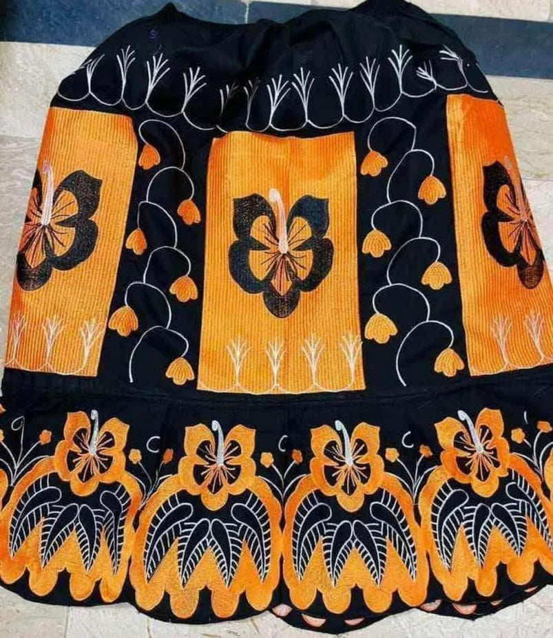 Latest Fashion High Quality Mini Skirt with Natural Waist Satin Embroidery 100% Cotton