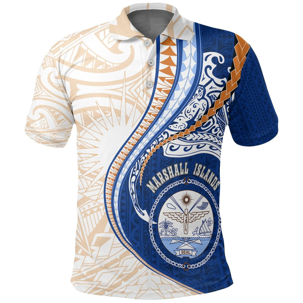 Marshall Islands Flag Polo Shirt – Men's Breathable Summer Top