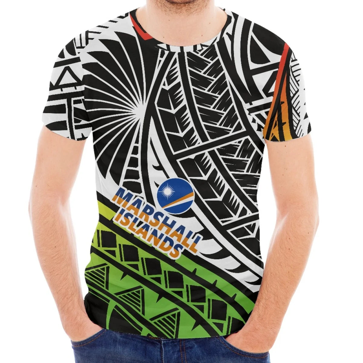 Polynesian Tribal Print T-Shirt | Custom Unisex Short Sleeve Tee