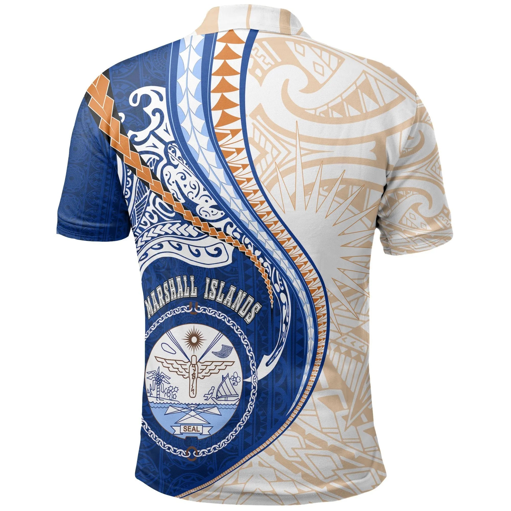 Marshall Islands Flag Polo Shirt – Men's Breathable Summer Top