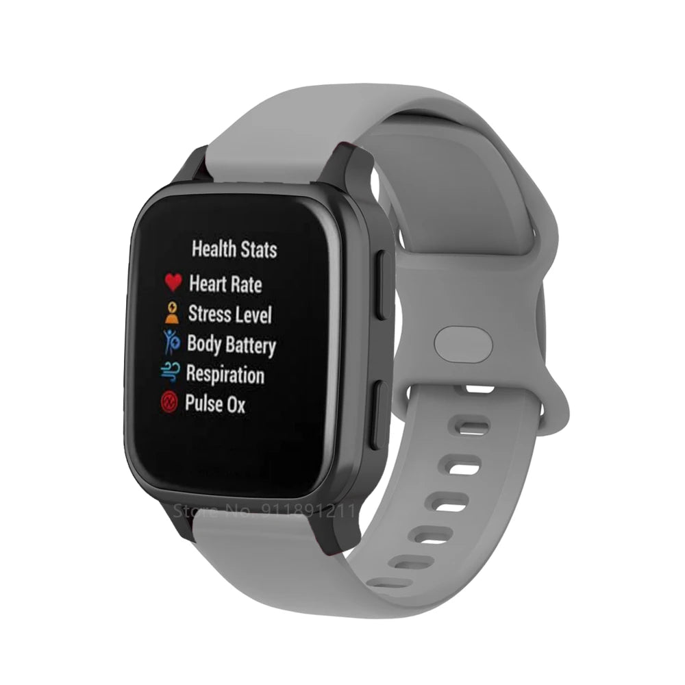 Silicone Wrist Strap For Garmin Venu SQ 2 Venu 2 Plus 3 Forerunner 165 55 265 255 245 645 Vivoactive 5 Smart Watch Band Bracelet