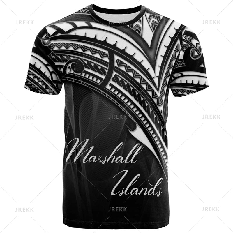 Marshall Islands Flag Graphic T-Shirt & Shorts Set – 3D Print