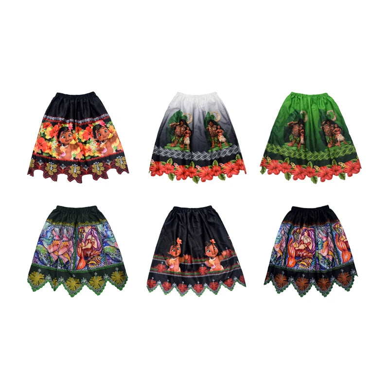 Fashion Island Style Micronesian&Hawaiian Polyester Skirt For Children
