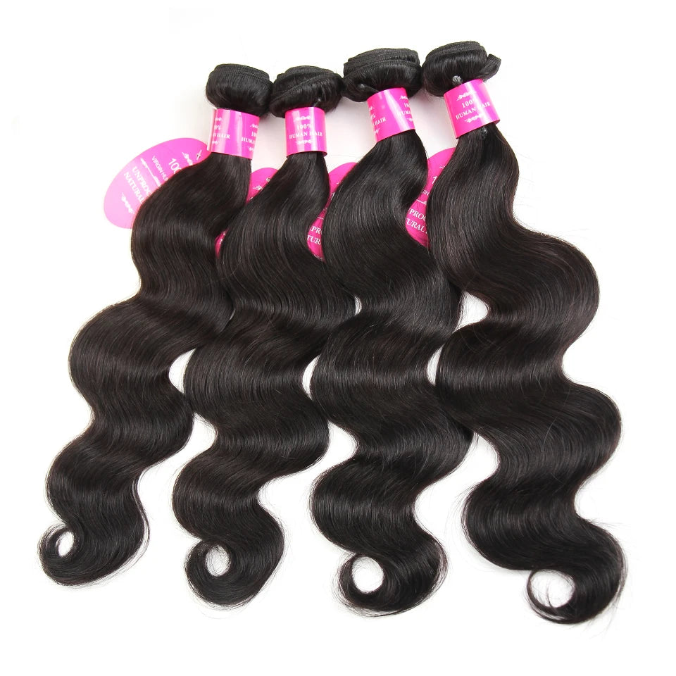 FDX 32 34 36 40 Human Hair Bundles Body Wave Bundles Deal Soft Human Hair Bundles Brazilian Body Wave Bundles Sew-in Hair Weaves