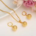 Gold Flower Jewelry Set – Necklace & Earrings for Women