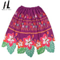 Wholesale New Arrivlal Pacific Island Festival Wear Women Tropical Print Floral Polyester Midi Skirts Dress