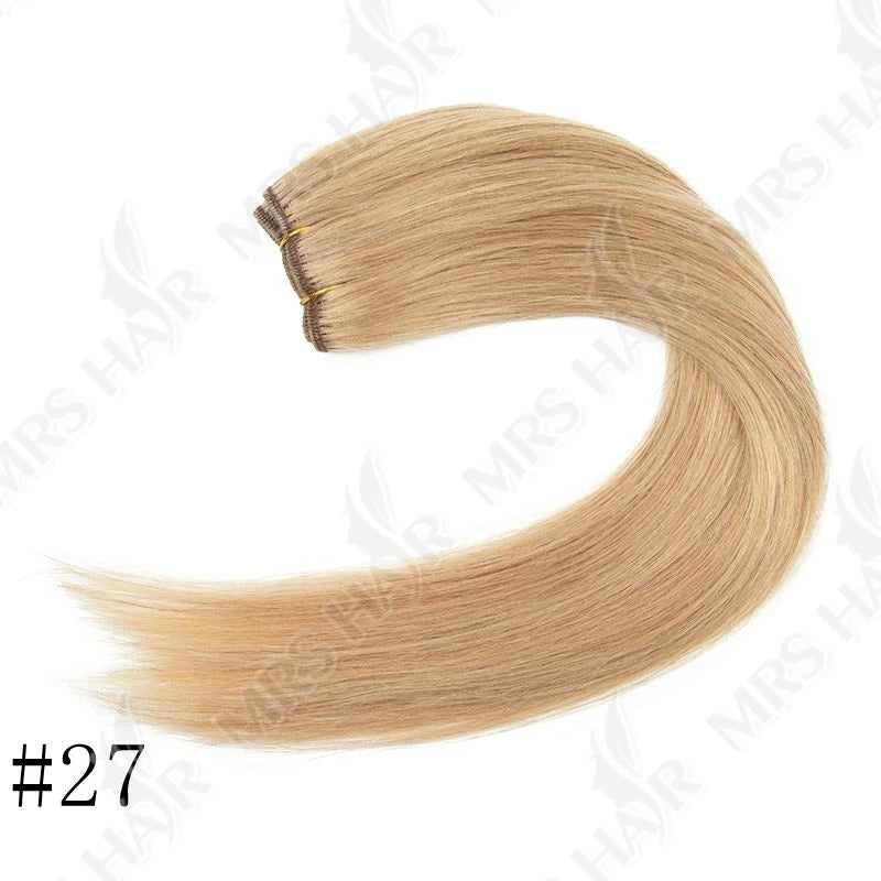 Brown Hair Bundles Sew-in Double Weft Natural Straight Human Hair Bundles 50g/pack MachineRemy 12-24 inch Colored Bundle Deals