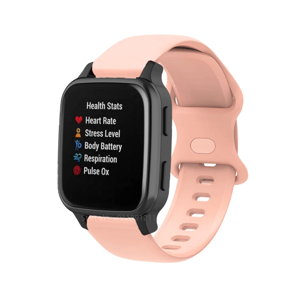 Silicone Wrist Strap For Garmin Venu SQ 2 Venu 2 Plus 3 Forerunner 165 55 265 255 245 645 Vivoactive 5 Smart Watch Band Bracelet