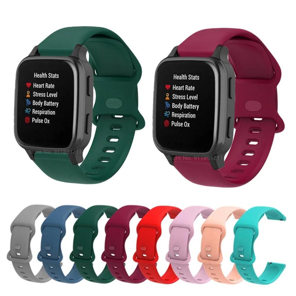 Silicone Wrist Strap For Garmin Venu SQ 2 Venu 2 Plus 3 Forerunner 165 55 265 255 245 645 Vivoactive 5 Smart Watch Band Bracelet