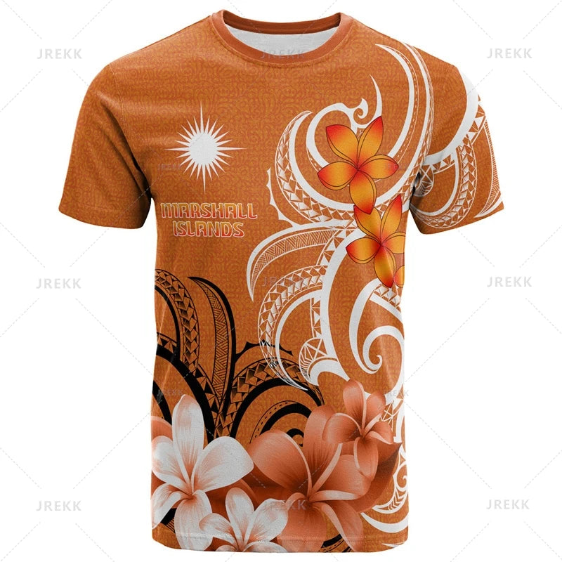 Marshall Islands Flag Graphic T-Shirt & Shorts Set – 3D Print