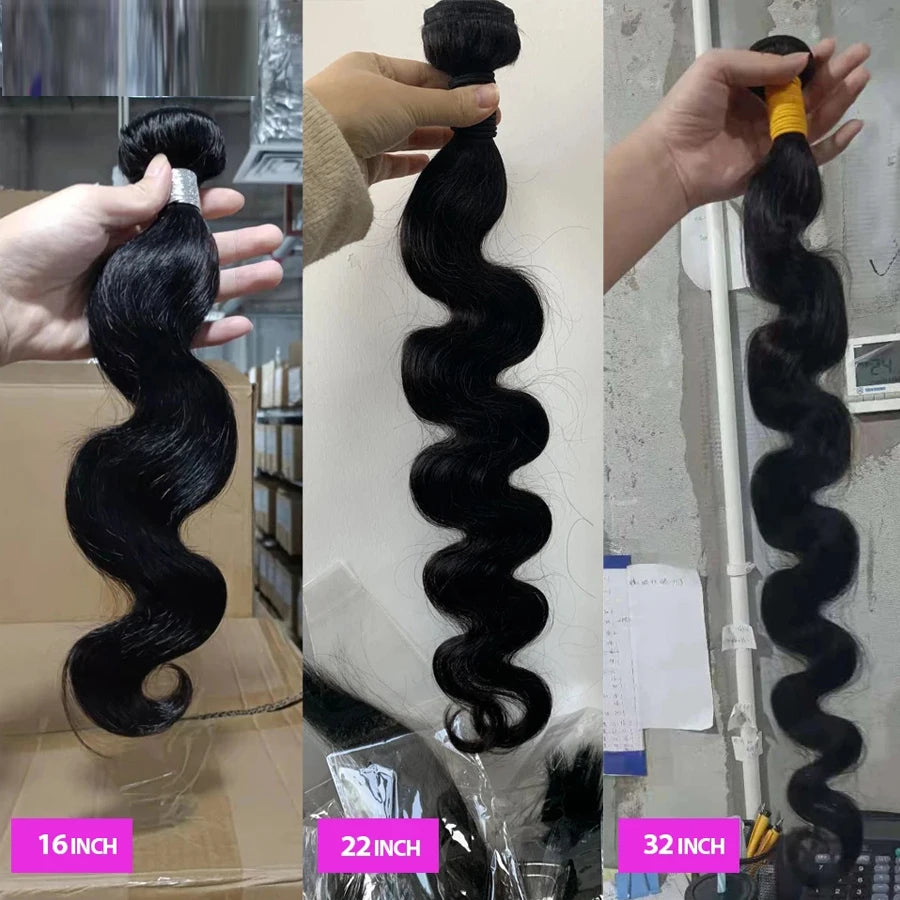 FDX 32 34 36 40 Human Hair Bundles Body Wave Bundles Deal Soft Human Hair Bundles Brazilian Body Wave Bundles Sew-in Hair Weaves