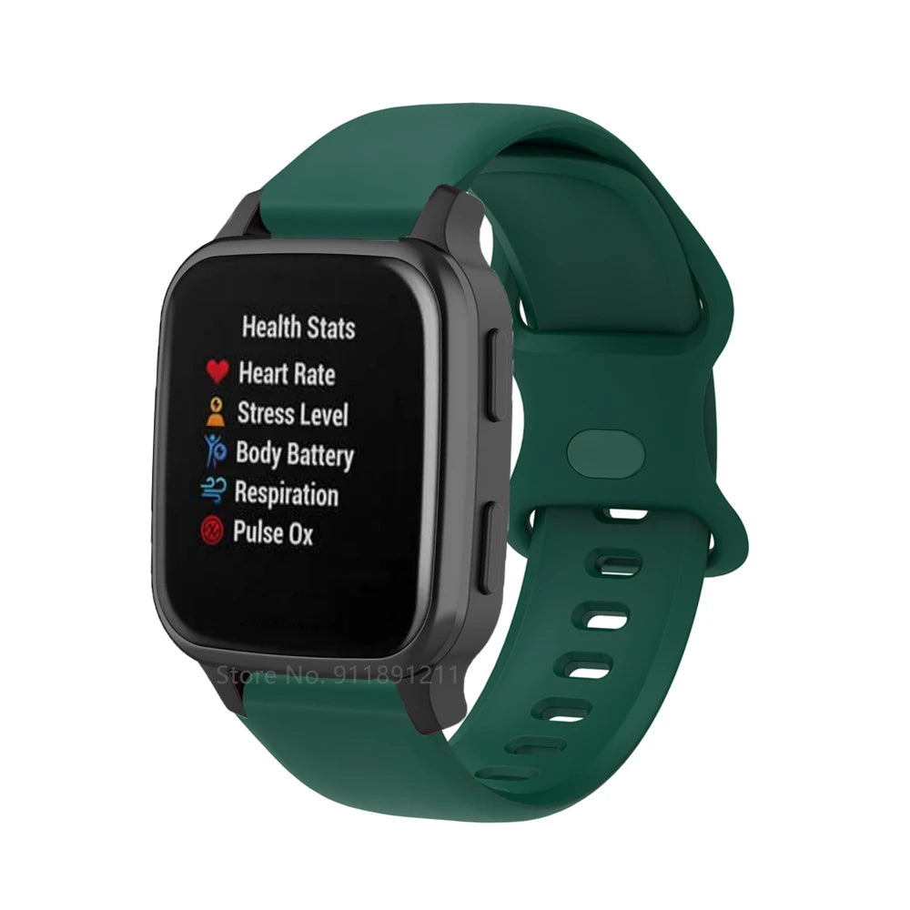 Silicone Wrist Strap For Garmin Venu SQ 2 Venu 2 Plus 3 Forerunner 165 55 265 255 245 645 Vivoactive 5 Smart Watch Band Bracelet